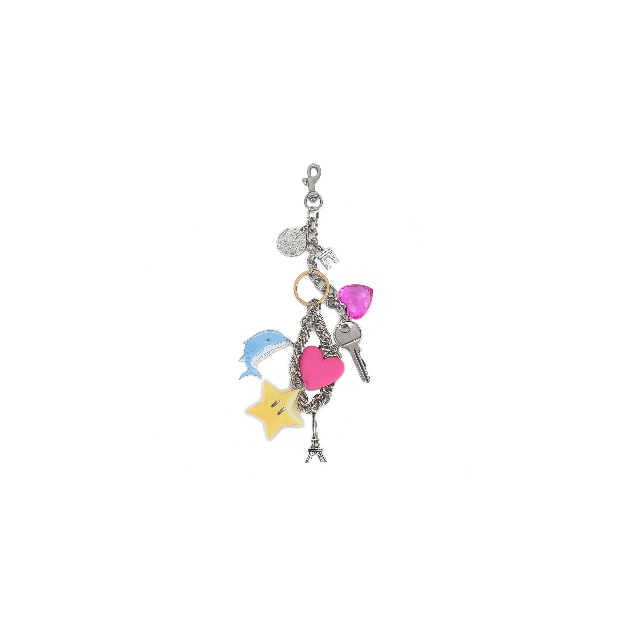 BALENCIAGA WOMEN'S TURNER KEYCHAIN IN MULTICOLORED 7934422AA8B8486 (19*6*2cm)